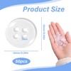 Dumhuts Pack of 50 Clear Round Resin Buttons 4 Hole