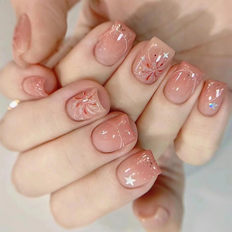 6 Pack (144 pcs) Nail Tips Popular Medium Design, NIUANIUA