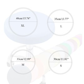 Levoberg Round Stool Cover Faux Leather Barstool Cushion Chair Slipcover 13.77inch White