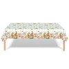3pcs Easter Tablecloth Disposable with Bunny Meadow, Green Gingham Bunny