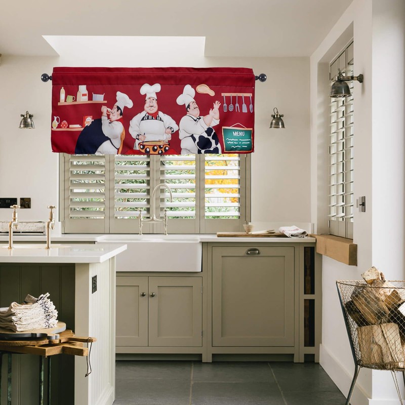WTQPLNMCB Chef Valances 54" W x 18" L - Chef