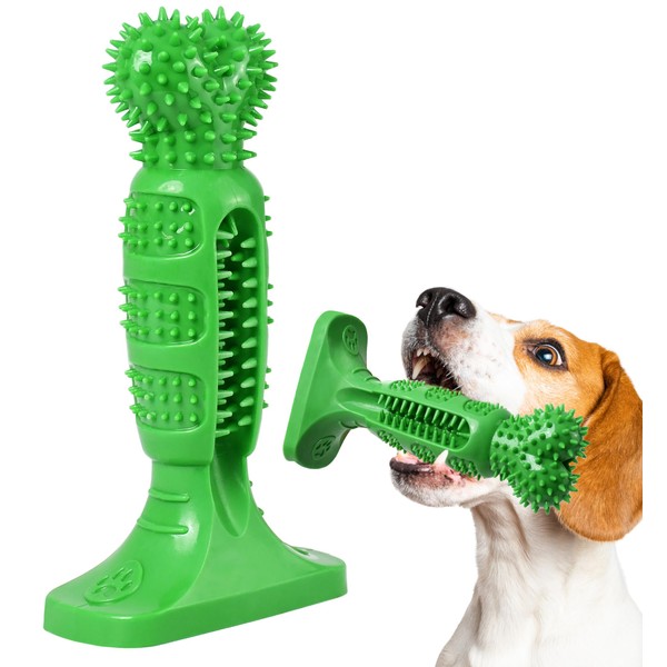 IPTPAS Dog Chew Toy for Teeth Cleaning, Natural Rubber Toothbrush