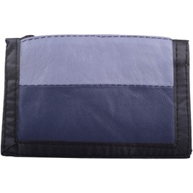 Mens/Boys Tri-Fold Leather Wallet/Coin/Money Holder - Purple/Navy