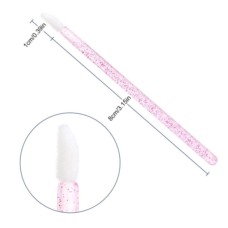 Elisel 100 Pcs Disposable Crystal Lip Brushes Make Up Lip