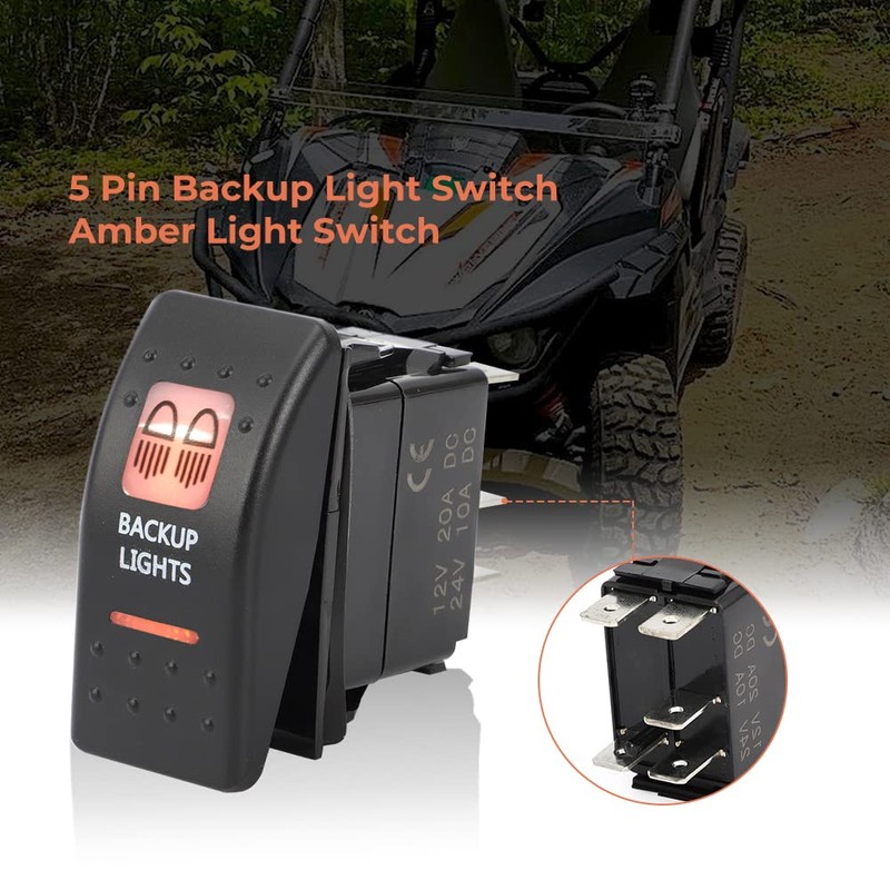 Foruly Backup Light Switch Amber LED Light for Can-Am Commander