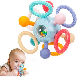 Baby Montessori Sensory Toys for 0-6 6-12 Months, Baby Teether Teething Toys for Babies 0 3 6 9 12 18 Months, Newborn Infant Learning Developmental Toys Gifts for 1 2 Year Old Boys Girls