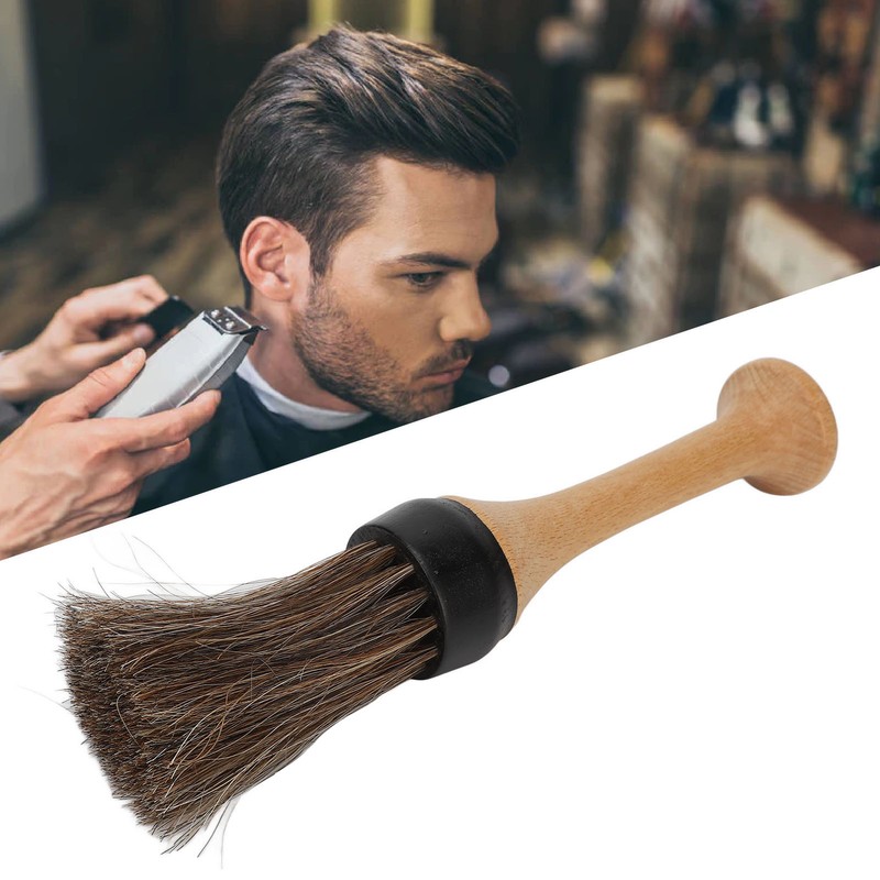 Wooden Neck Duster Brush Broken Hair Cleaning Sweep Hairdresser Neck