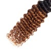 Ombre Deep Wave Brazilian Remy Hair Bundles 24 26 28