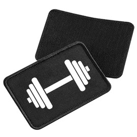 Huuraa Beanie Dumbbell Silhouette Gift Dumbbell Gift Idea, Patch, Unit size
