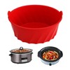 Slow Cooker Liners fit with Crock-Pot 6-8 QT,Foldable Reusable Silicone