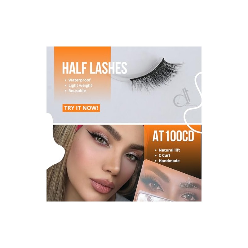 AT Beauty False Eyelashes – Lifted & Wide Eye Effect,