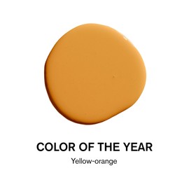 BACKDROP | Premium Interior Paint | Large Adhesive Paint Swatch | COLOR OF THE YEAR - Yellow-orange | 12" x 12" Color Sample