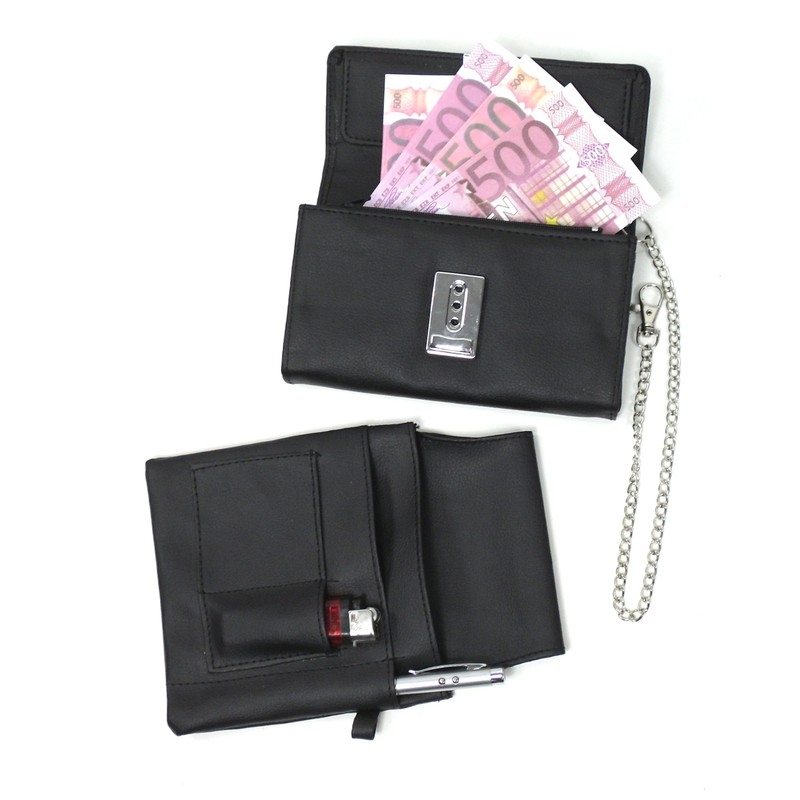 Waiter Set 4 Pieces Leather Wallet Colt Chain and Belt