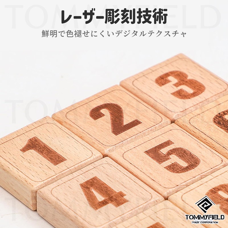 TOMMYFIELD Sliding Puzzle, Brain Puzzle, Wooden Numbers, Toy, Brain Teasers,