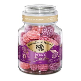 Cavendish & Harvey | Mixed Berry Hard Candy Drops | 10.50 Ounce Jar