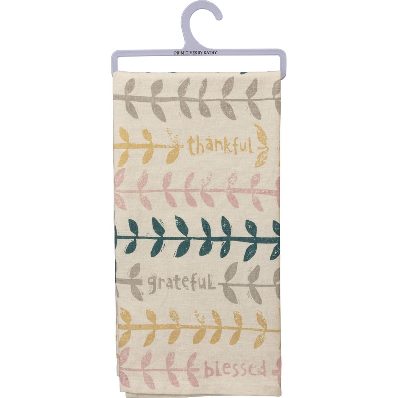 Nature's Inspiration Kitchen Towel and Box Sign Bundle - Thankful