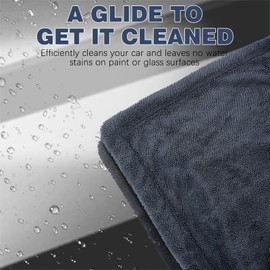 2-Pack Microfiber Towels For Cars, 1300 Gsm Premium Ultra-Soft Microfiber, (Double-Sided 35" X 27.5" & 19.7" X 11.8") Towels Are Great For Car And Home Cleanups, No Streaks, Scratches Or Water Spots