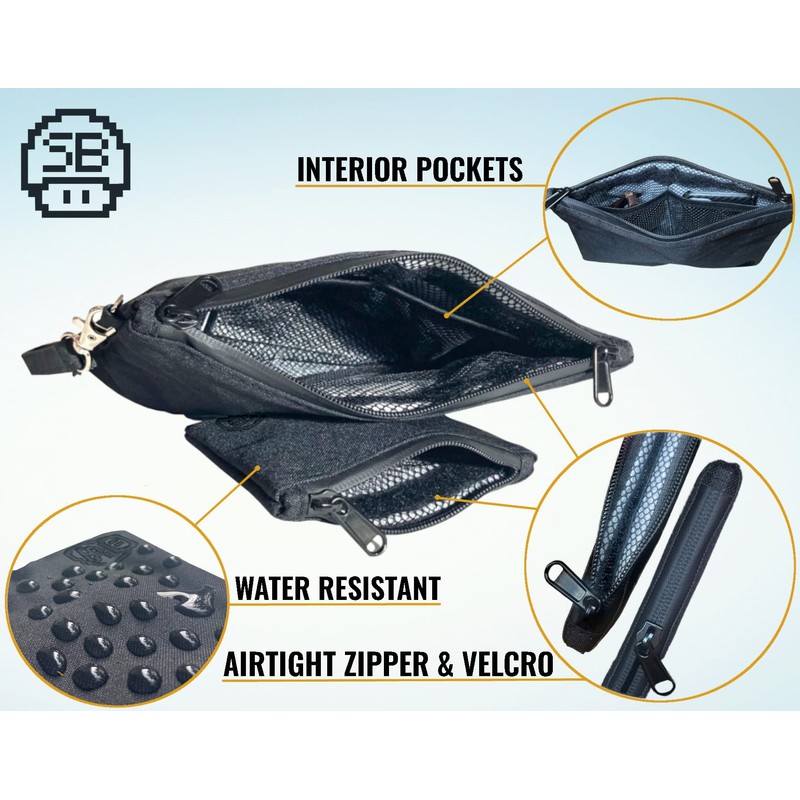 Stash Bros Smell Proof Bag - Mini & Large Smell