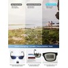 Paleshy Color-Changing Polarized Glasses - Anti-Glare Black Aviator for Fishing,