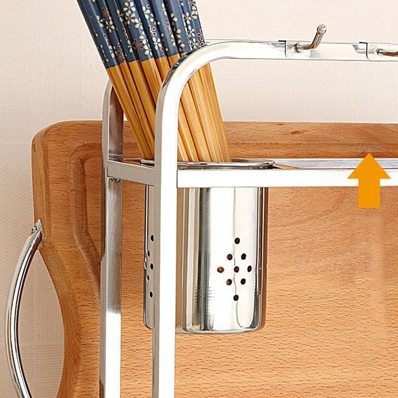Kitchen Utensils Organizer Stainless Steel Cutting Board Chopsticks Spoons Kitchen