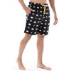 IZOD Men's Lite Touch Fleece Sleep and Lounge Short, Navy/Lemon,