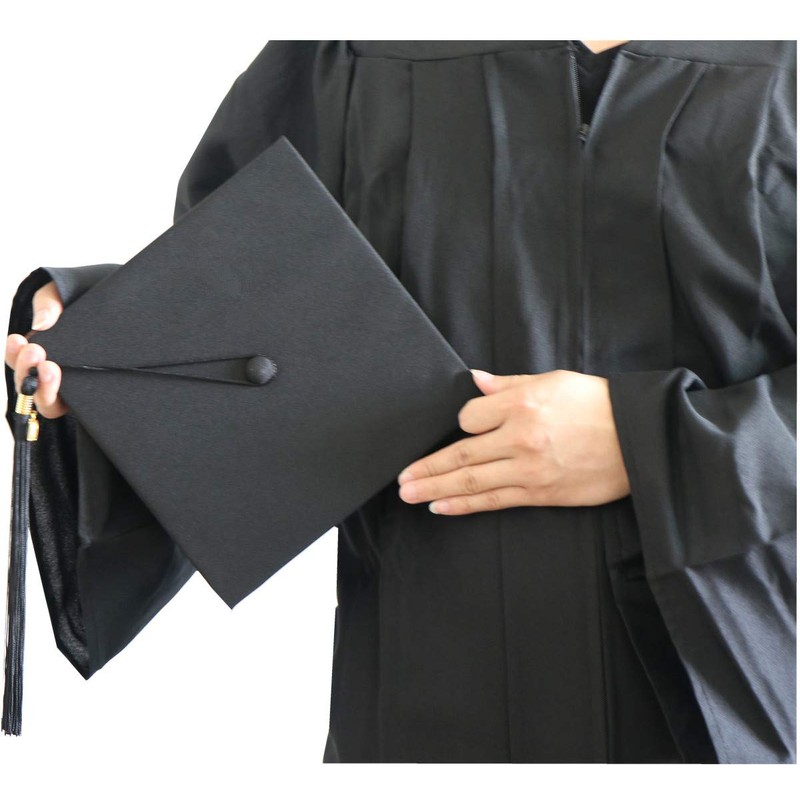 Newrara Graduation Unisex Matte Adult Graduation Cap with Tassel (Black)