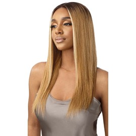 Outre Mytresses 100% Unprocessed Human Hair Custom Colored HD Lace Front Wig - CASSINA (Color:Natural Brown)