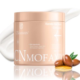 CNMOFAXIN Keratin Hair Mask & Deep Conditioner, Hydrating & Deep Conditioning Repair with Wheat Protein & Argan Oil for Dry, Damaged, or Color-Treated Hair, Anti-Frizz Hair Treatment - 17.5 Oz.