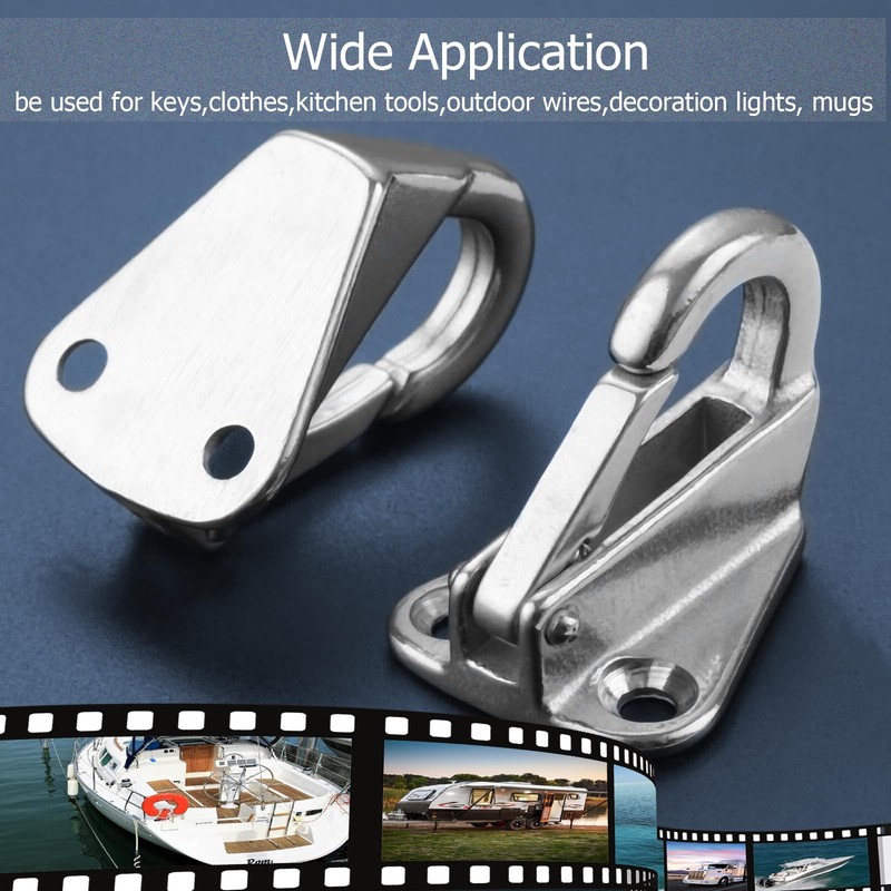 Atibin Outdoor Coat Hanging Hook Stainless Hat Marine Screw Hooks