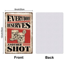 GLOBLELAND Wine Metal Tin Sign Another Shot Vintage Tin Signs 8x12 In Wine Family Poster For Indoor & Outdoor Home Bar Coffee Kitchen Wall Decor, Iron