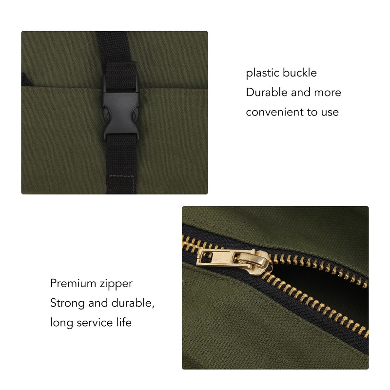 Car Back Seat Tool Storage Bag Canvas Garden Foldable Roll