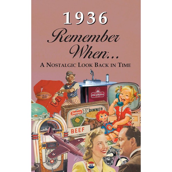 1936 REMEMBER WHEN CELEBRATION KardLet: Birthdays, Anniversaries, Reunions, Homecomings, Client & Corporate Gifts