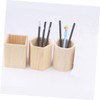 Operitacx Sets Wooden Desktop Stationery Holder Pen Pencil Succulent Pot
