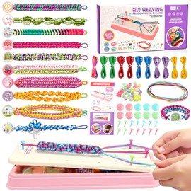 Kit de Pulseras DIY, Hacer Pulseras de Amistad, Kit para Fabricar Pulsera Trenzadas, Set de Pulseras para Niñas, Juguetes y Regalos para Hacer Joyas|Manualidades|Cumpleaño|para Niños de 6+ Años
