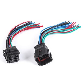 BOLUOYI 16 Pin Way Waterproof Electrical Connector Plug Male and Female Replacement Pigtail Connector Cable Wiring Harness 6inch for Car Vehicle Motorcycle, Trucks, Boats, Trailers, Electric Vehicle