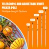 20FT Telescopic Fruit Picker With Wire Basket and Woven Basket,Adjustable