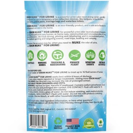 Human Urine Odor Neutralizer Tablets by ODOR NUKE - Kill Urine Smell In Portable Urinals for Men, Bedside Commodes, Bedpans & Camping Toilets - 2.8oz (Original)