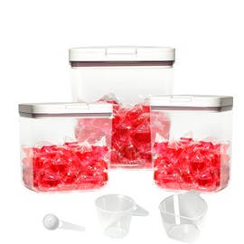 3 Pack Laundry & Dishwasher Pod Container Set,67oz 94oz 186oz Storage