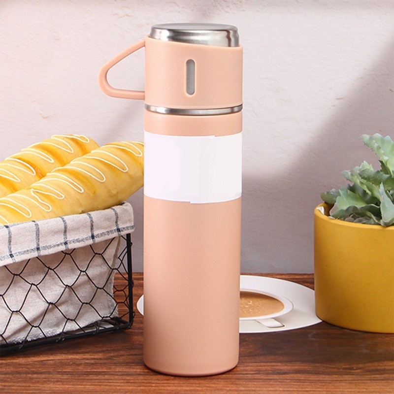500ml Stainless Steel Vacuum Flask Set Portable Insulated Bottle with