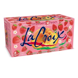 LaCroix Sparkling Water, Strawberry Peach, 12 Fl Oz (pack of 8)
