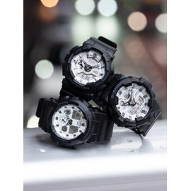 Casio GA-700WD-1AJF Men's Watch, Black and Brilliant White Series, matte black, sports