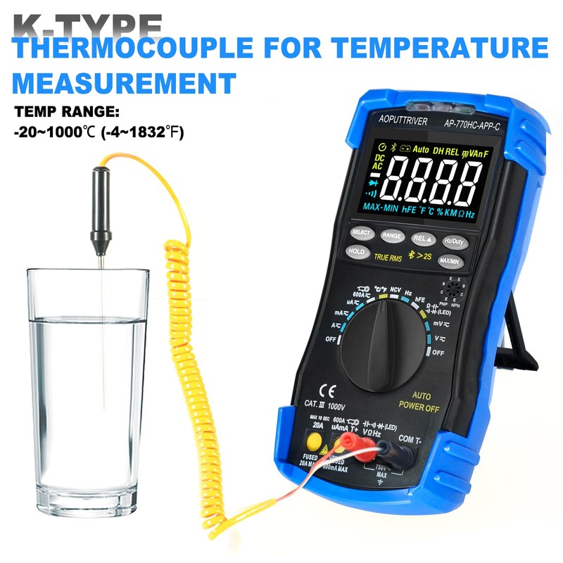 Multimeter Digital AP-770HC APP 6000Counts Auto/Manual Range Current Meter Multi
