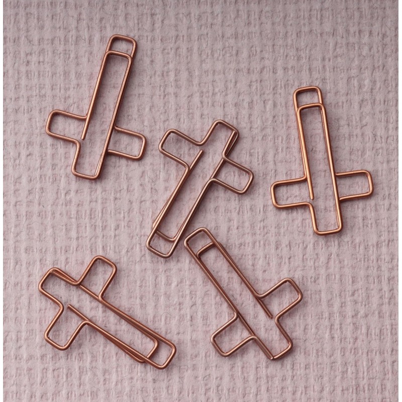 SOWAKA 30 Pcs Cross Shape Bookmarks Metal 3.4 x 2.3