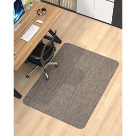 Blvornl Office Chair Mat for Hardwood Floor, 45"*53.1" Desk Computer Chair Mat for Hard Wood, Large Anti-Slip Hard Floor Protector Rolling Chair Mat, PVC Mat Desk Rug for Office and Home Dark Brown