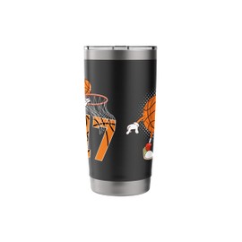 17th Birthday Basketball Boy Seventeen Year Old Basketball Stainless Steel Insulated Tumbler