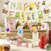 19 Pcs Easter Decorations,Easter Bunting,Easters Bunny Table Decorations For Home