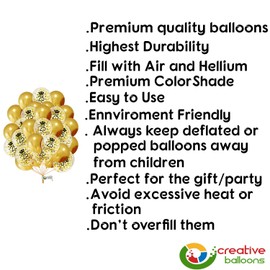 Gold 25th Birthday Balloons 12 Inch Age Printed Confetti Pearl Balloons Happy Birthday Balloons Birthday Decoration Pack of 16