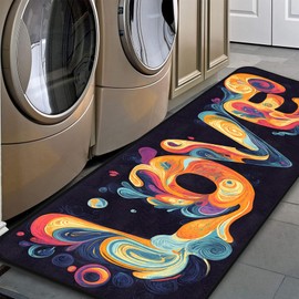 Love Letter Kitchen Floor Mat, Area Rugs 17''x51'' Laundry Room Rug Runner for Laundry Room, Kitchen, Bathroom, and Mudroom
