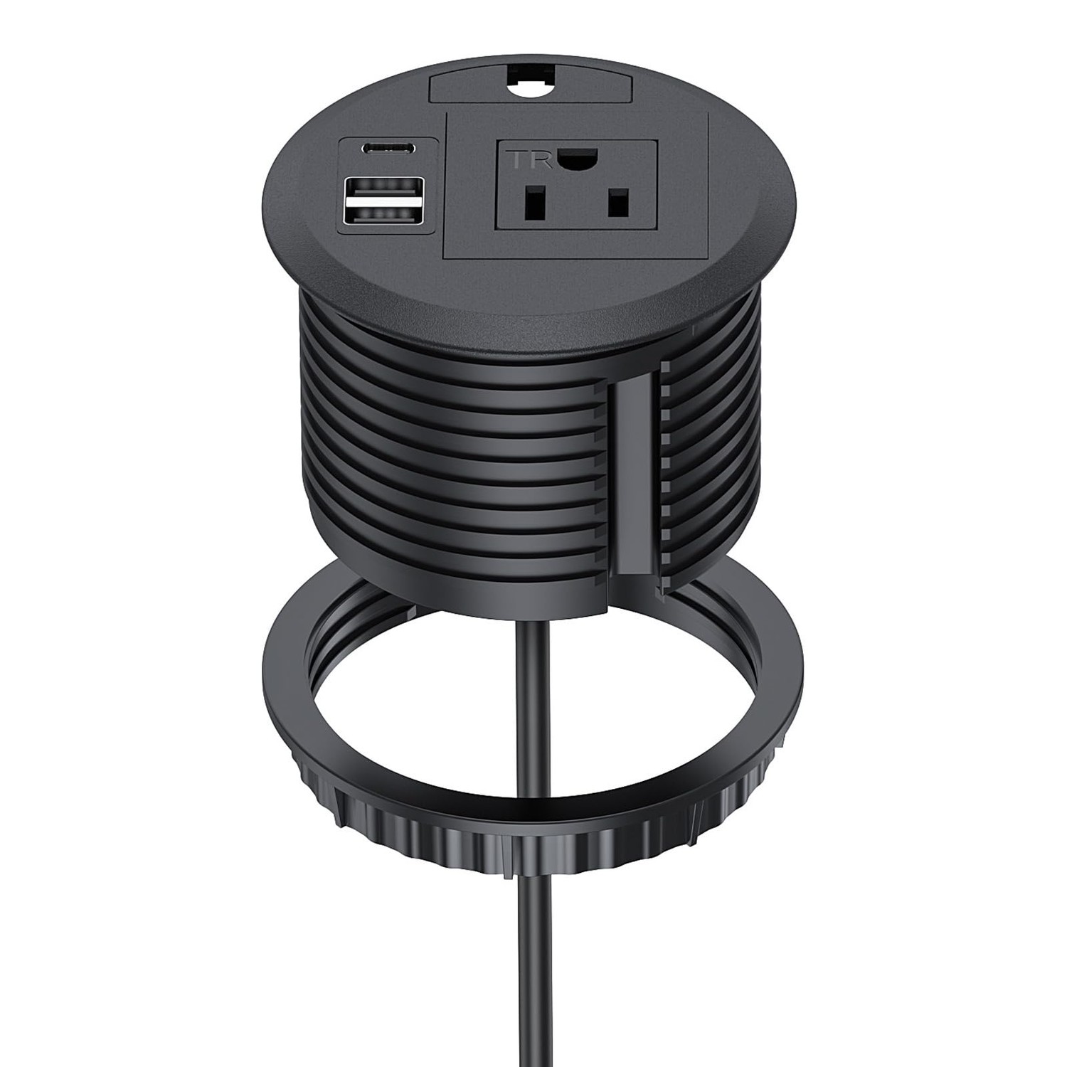 Desktop Power Grommet Outlet PD 20W Fast Charging USB-C,Tamper ...