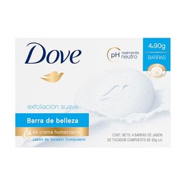 Dove Jabón Exfoliante, 4 x 90g